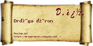 Drága Áron névjegykártya