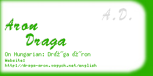 aron draga business card